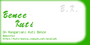 bence kuti business card